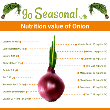 Onion - Pyaaz (پیاز) - Nutrition