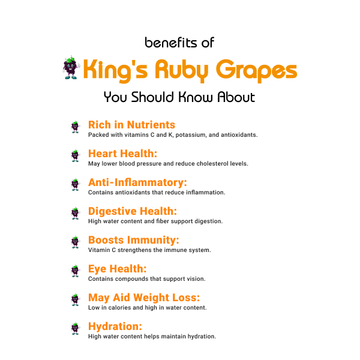 King Ruby Grapes(راجا روبی انگور) - Benefits