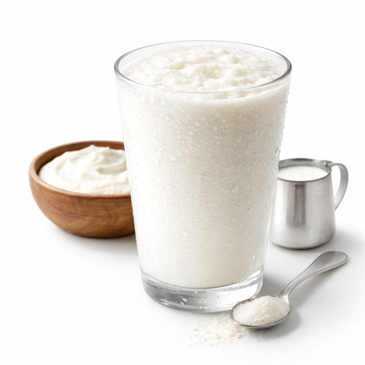 Fresh, creamy Lassi made from smooth dahi for a naturally cooling and energizing drink